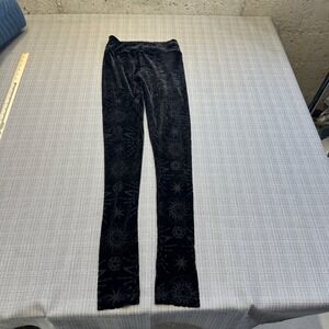 Killstar Velvet Burnout Celestial Leggings Small Black Sun Moon Stars Gothic